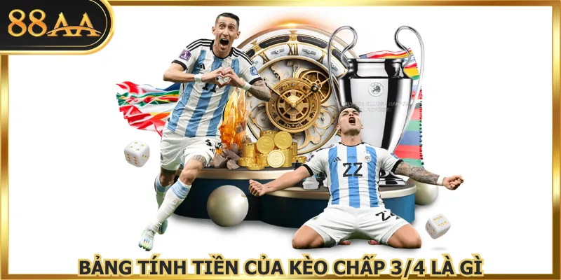Bảng tính tiền của kèo chấp 3/4 là gì
